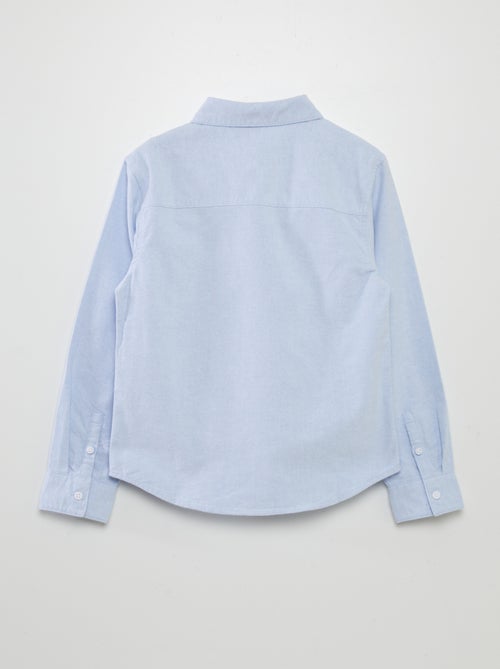 Hemdje van Oxford-katoen met lange mouw - Kiabi
