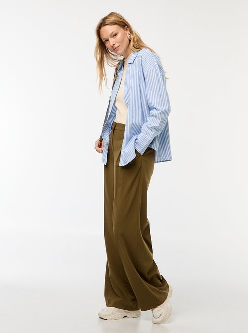 Hemdje van Oxford-katoen met lange mouw - Kiabi