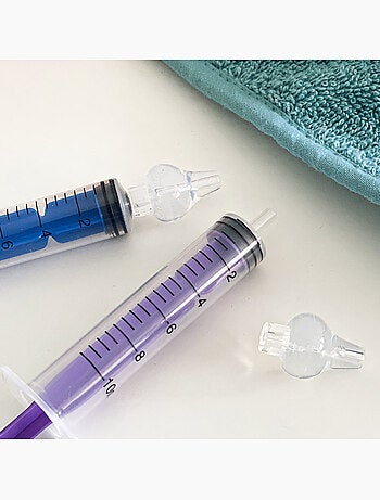 Herbruikbare neusspoelspuiten voor baby's met siliconen uiteinde