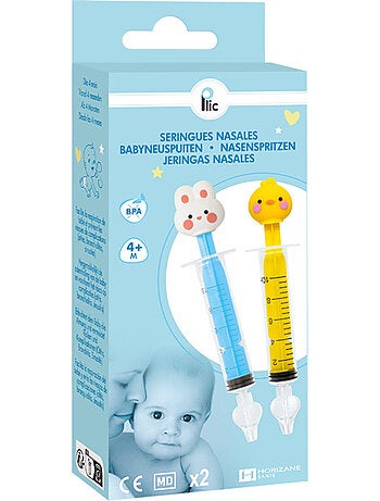 Herbruikbare neusspoelspuiten voor baby's met siliconen uiteinde