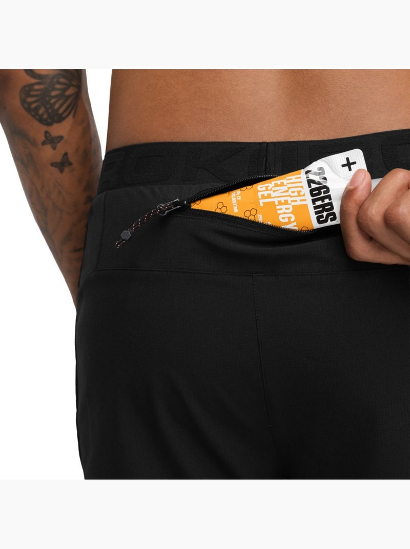 Heren 2-in-1 trailrunshort Zwart - Kiabi
