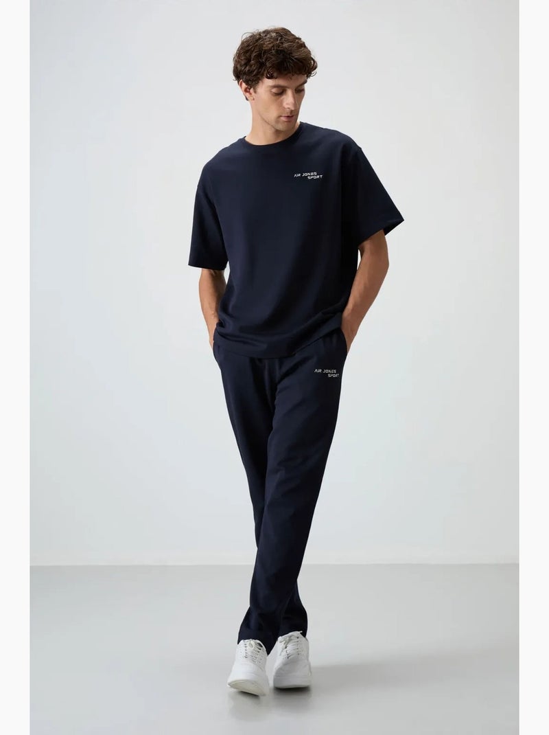 Heren active set in oversized katoenmix tommy Marineblauw - Kiabi