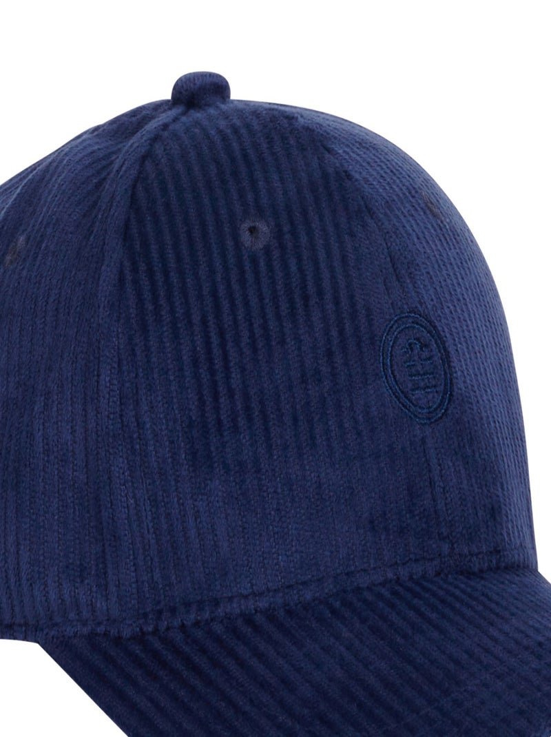 Heren baseballpet van fluweel en corduroy Blauw - Kiabi