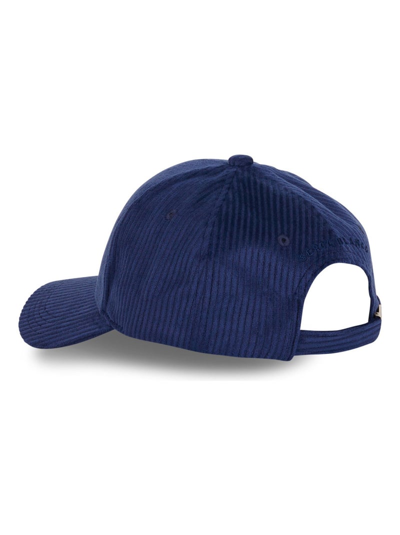 Heren baseballpet van fluweel en corduroy Blauw - Kiabi