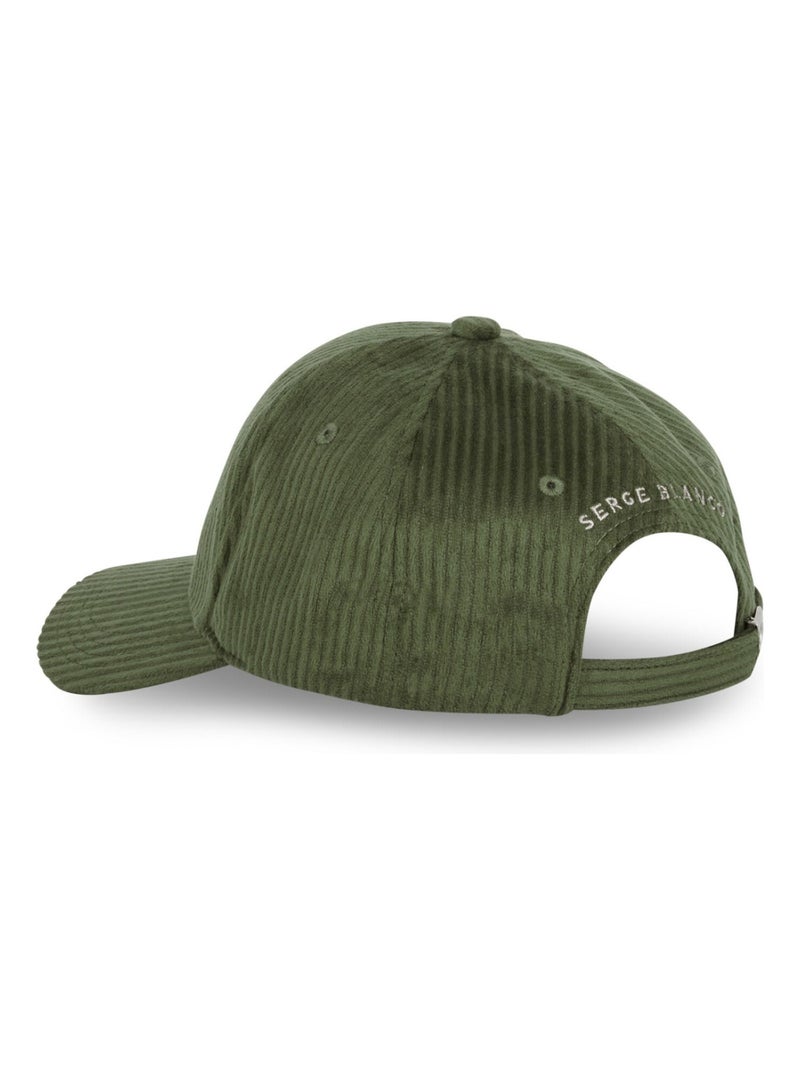 Heren baseballpet van fluweel en corduroy Groen - Kiabi
