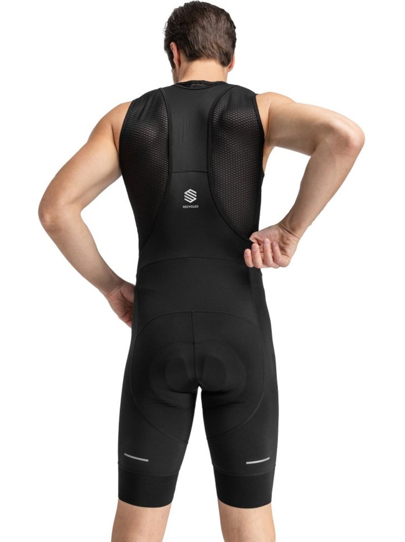 Heren bib shorts van gerecyclede stoffen Zwart - Kiabi