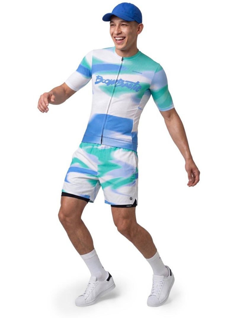 Heren boombastic wielershirt Paars - Kiabi