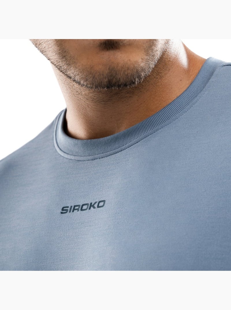 Heren fitness shirt met korte mouwen Blauw - Kiabi