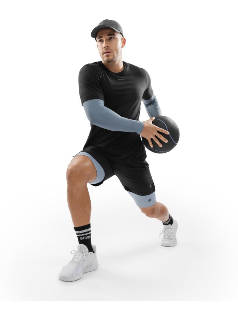 Heren fitness shirt met korte mouwen Zwart - Kiabi