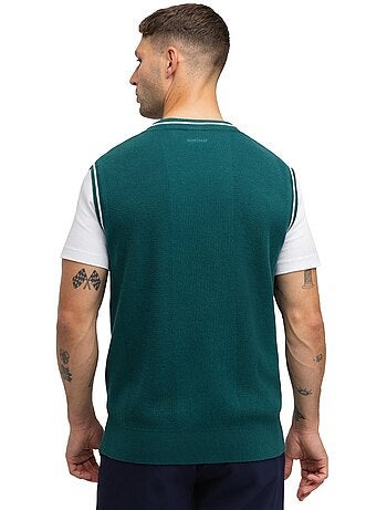 Heren gebreid golfvest met v-hals