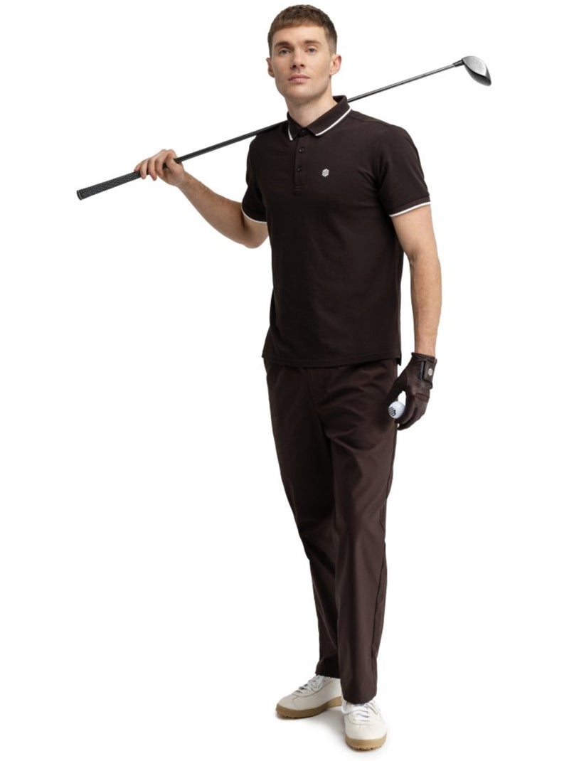 Heren golf piqué poloshirt Bruin - Kiabi