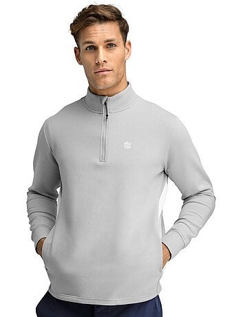 Heren golftrui met kwart rits