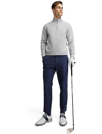 Heren golftrui met kwart rits