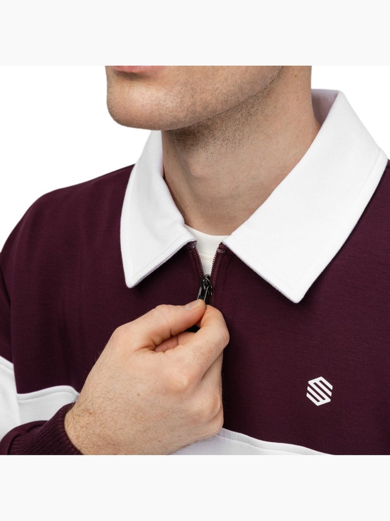 Heren golftrui met polokraag Rood - Kiabi