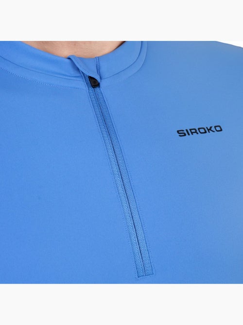 Heren gravel fietsshirt met halve rits - Kiabi