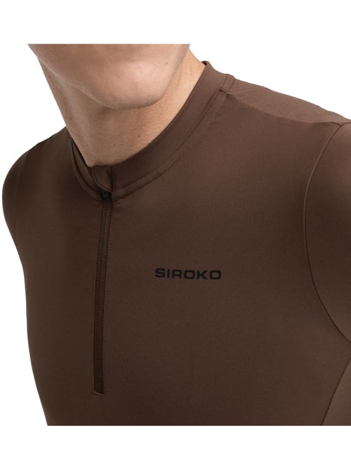 Heren gravel fietsshirt met halve rits - Kiabi