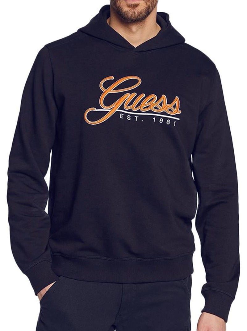 Heren guess hoodie marineblauw - comfortabel & stijlvol Marineblauw - Kiabi
