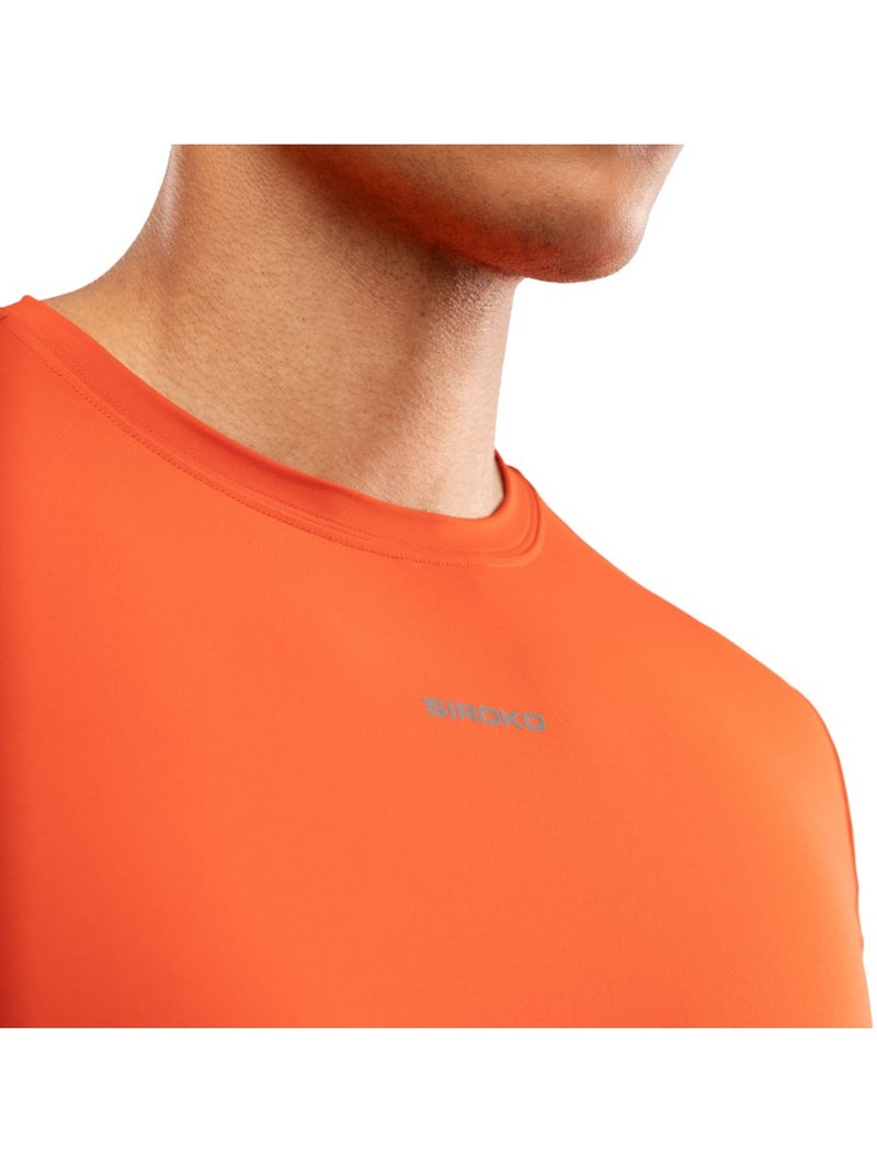 Heren hardloopshirt met korte mouwen Oranje - Kiabi