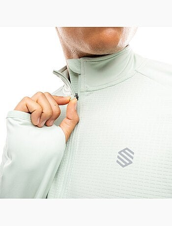 Heren hardloopsweatshirt met halve rits