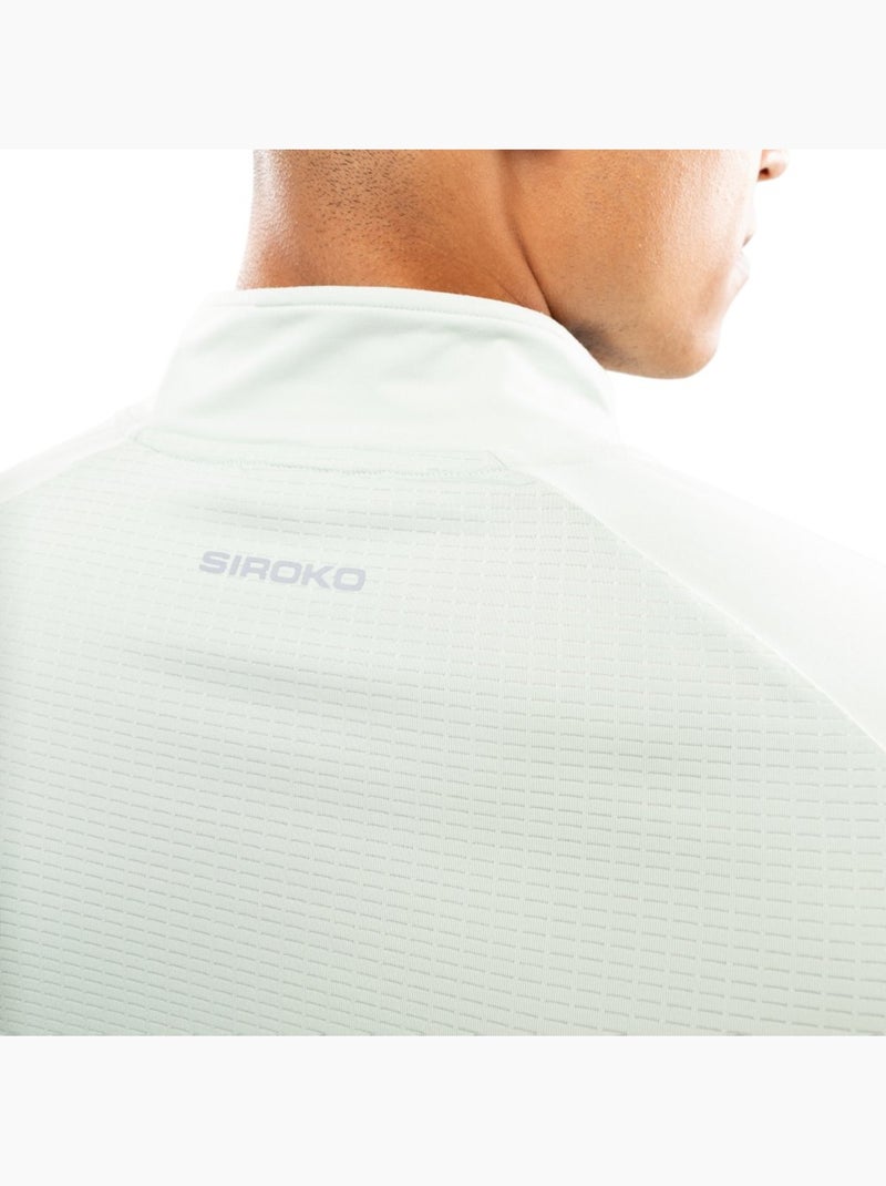 Heren hardloopsweatshirt met halve rits Groen - Kiabi