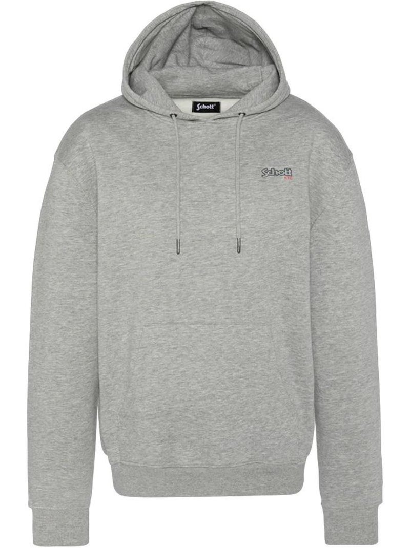 Heren Hoodie Grijs Schott Cap Klein Zilvergrijs - Kiabi