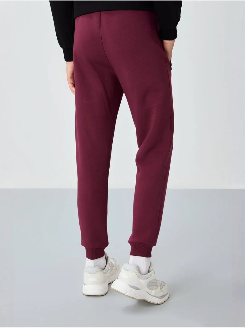 Heren jogger sweatpants tommy Bordeauxrood - Kiabi