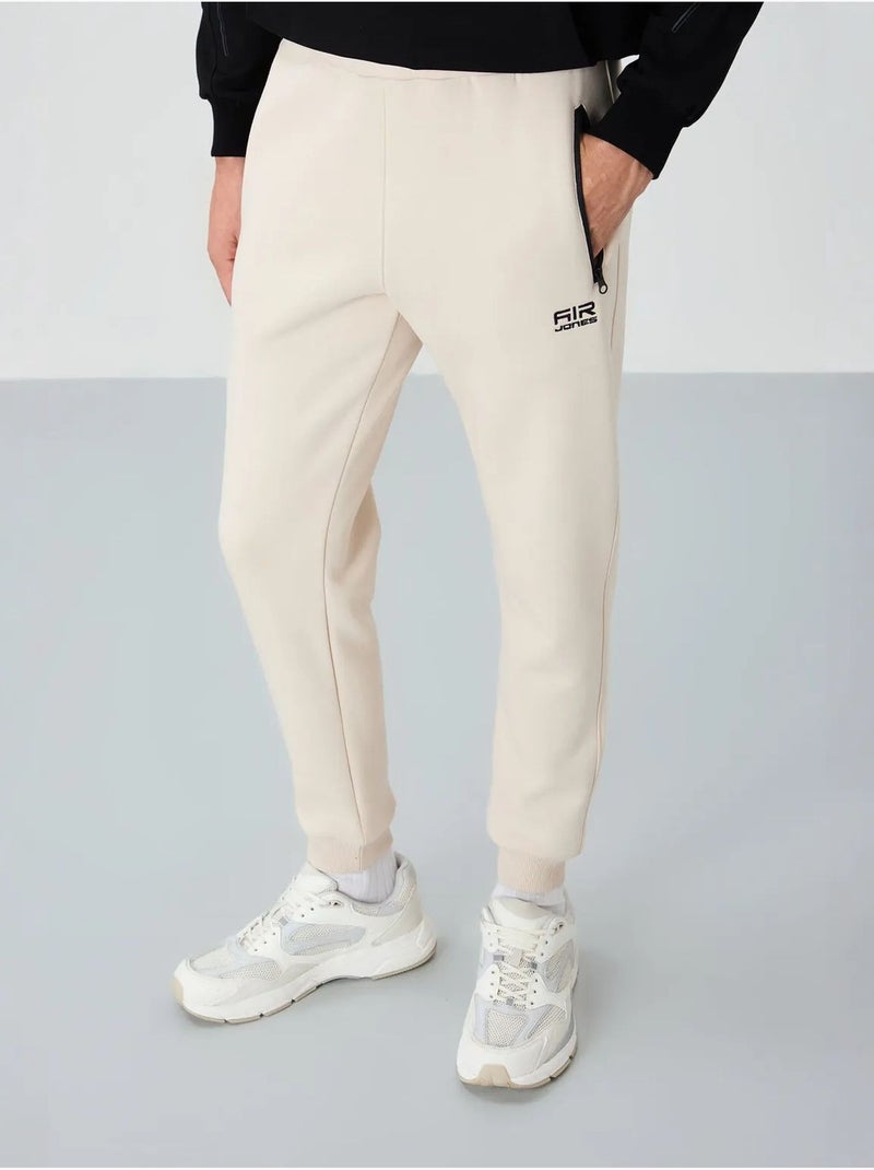 Heren jogger sweatpants tommy Natuurlijk beige - Kiabi