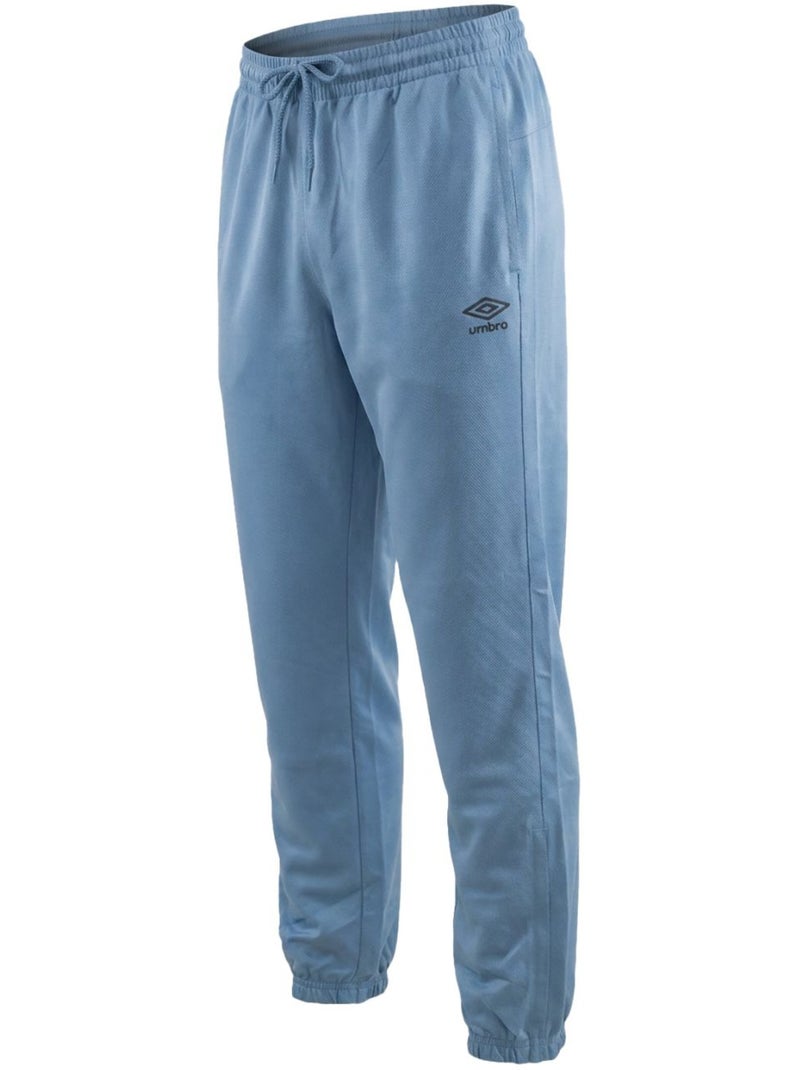 Heren joggingbroek met normale pasvorm, ritszakken en logo 806190 Blauw - Kiabi