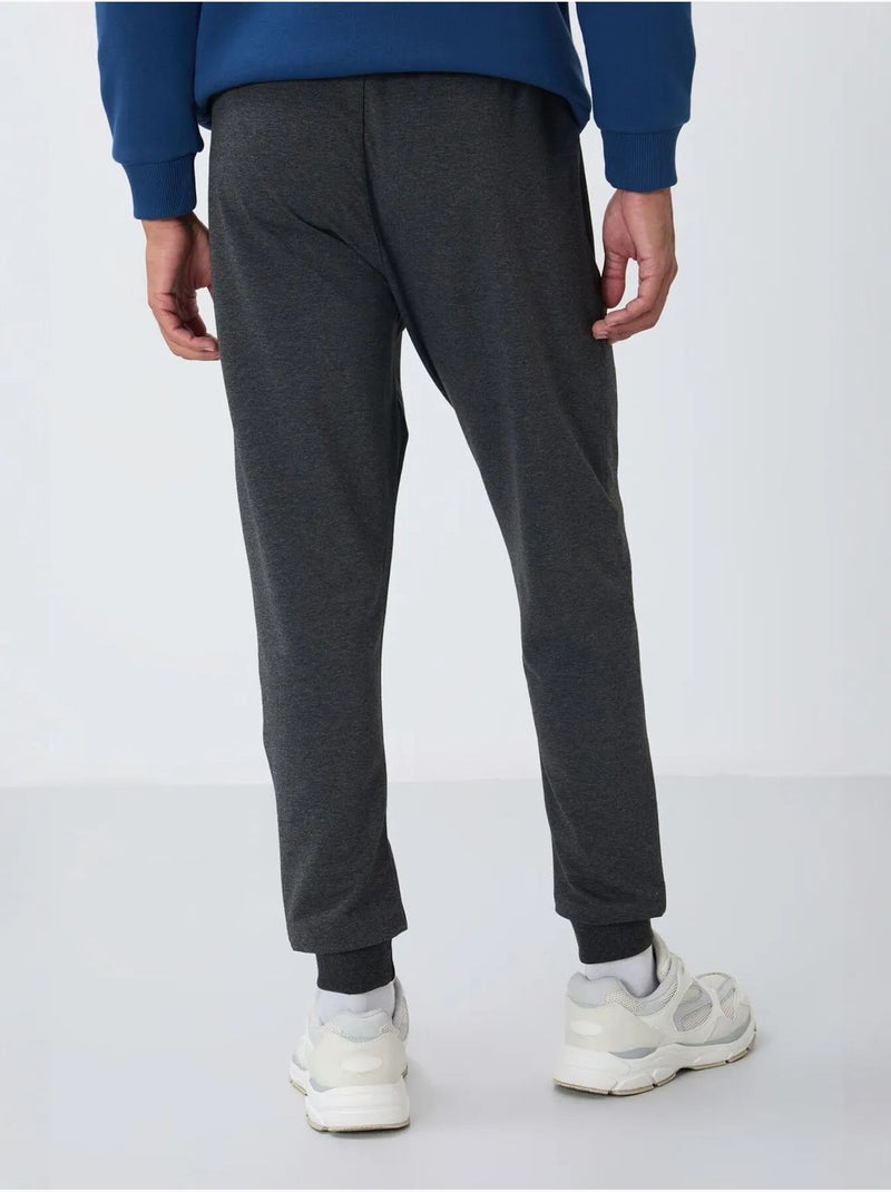 Heren joggingbroek met ritszak tommy Grijs Zwart - Kiabi