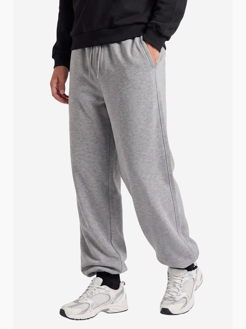 Heren joggingbroek van katoenmix tommy Lichtgrijs - Kiabi