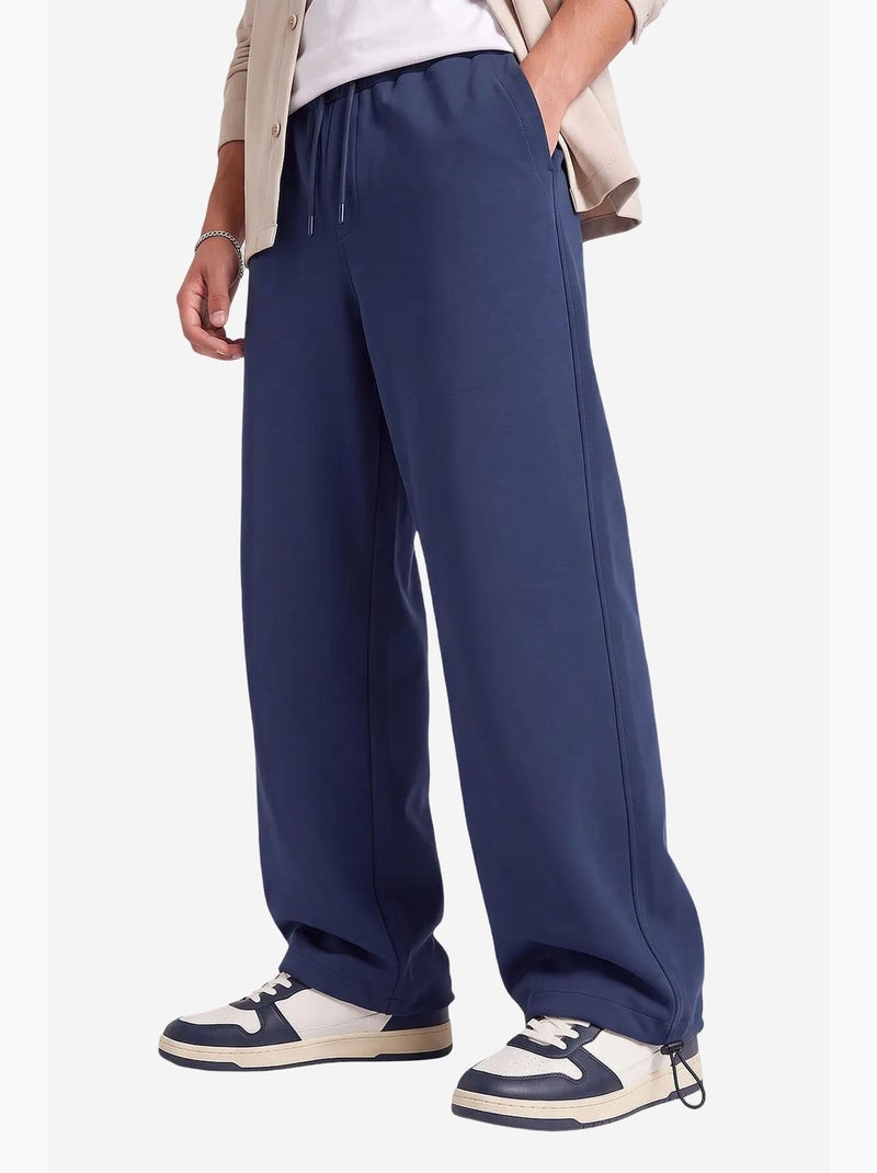 Heren joggingbroek van katoenmix tommy Marineblauw - Kiabi