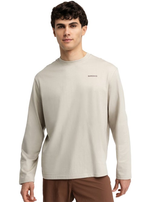 Heren katoenen gravel-t-shirt met lange mouwen - Kiabi