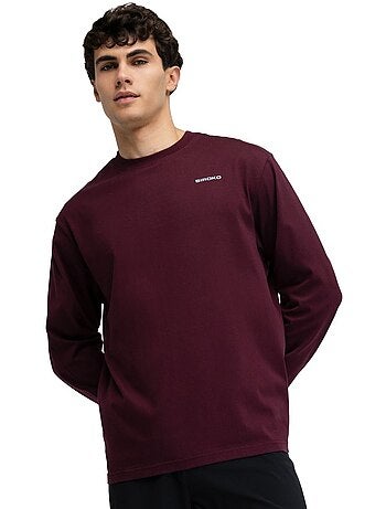 Heren katoenen gravel-t-shirt met lange mouwen