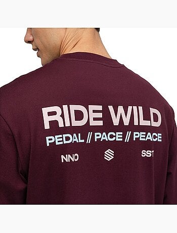 Heren katoenen gravel-t-shirt met lange mouwen