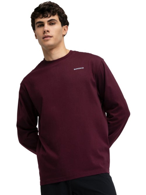 Heren katoenen gravel-t-shirt met lange mouwen - Kiabi