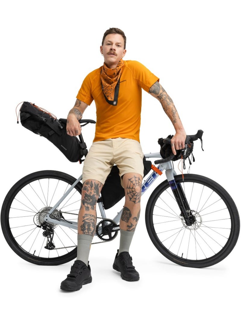 Heren korte broek bikepacking Beige - Kiabi