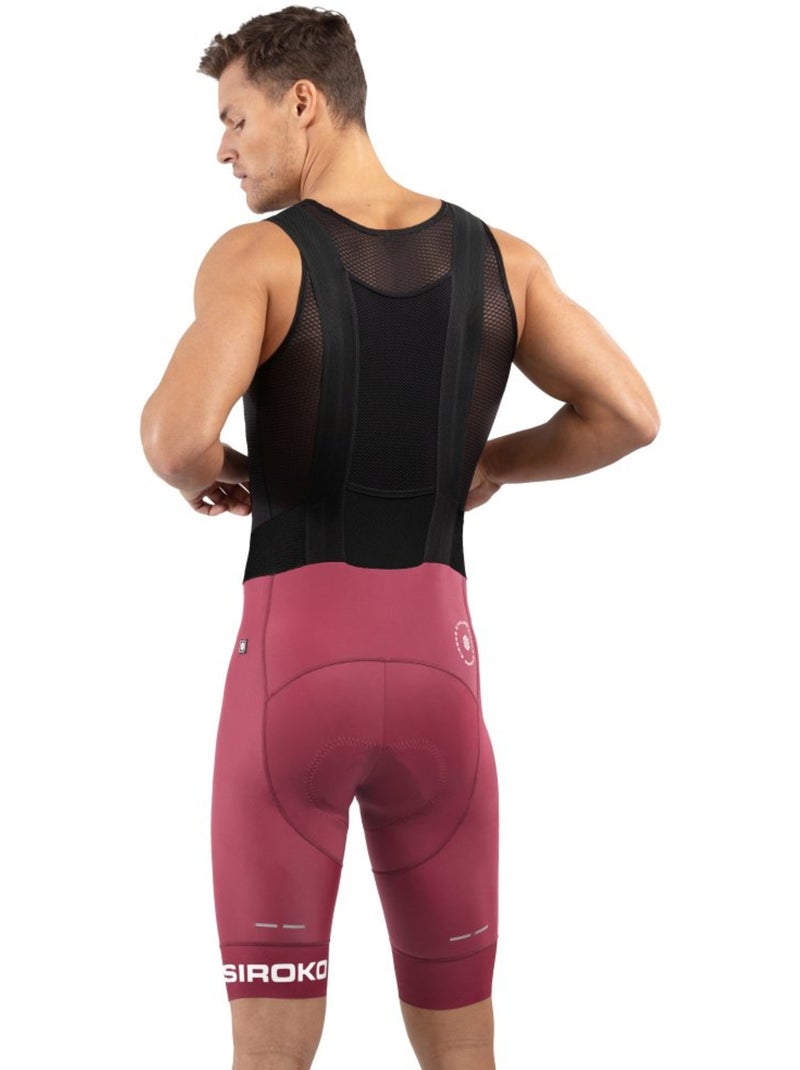 Heren korte fietsbroek Baksteenrood - Kiabi