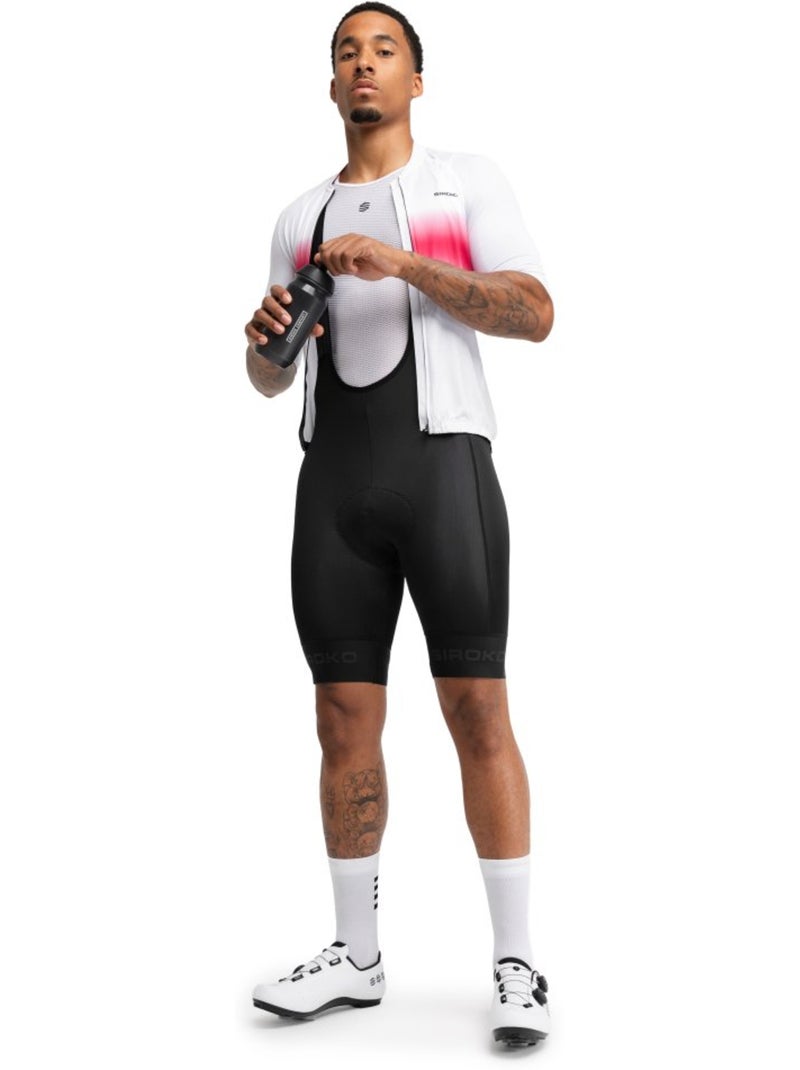 Heren korte fietsbroek van gerecycled materiaal Zwart - Kiabi