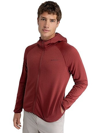 Heren lichtgewicht fleece wandelvest met capuchon