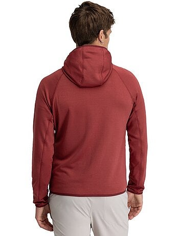 Heren lichtgewicht fleece wandelvest met capuchon