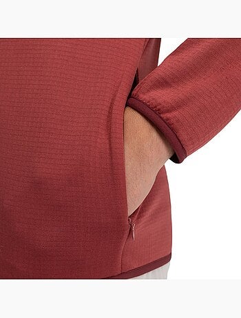 Heren lichtgewicht fleece wandelvest met capuchon