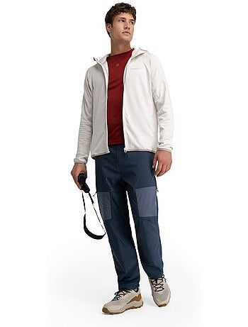 Heren lichtgewicht fleece wandelvest met capuchon