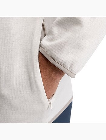 Heren lichtgewicht fleece wandelvest met capuchon