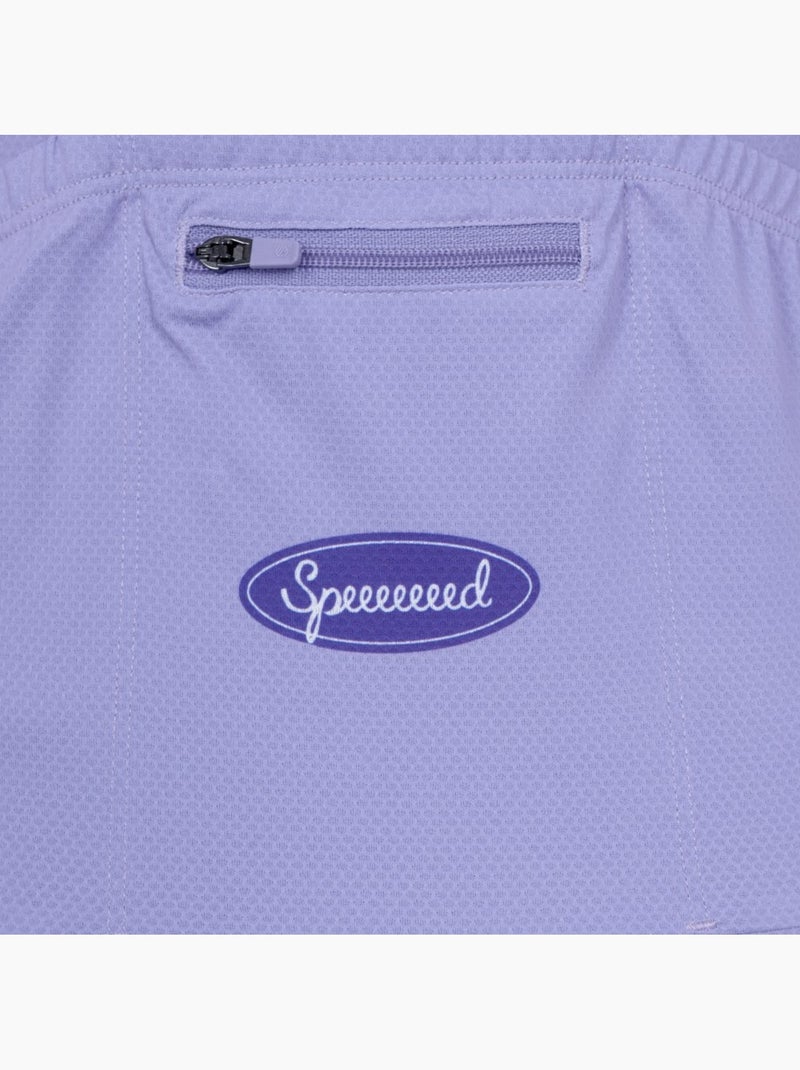 Heren mesh wielershirt met korte mouwen Paars - Kiabi