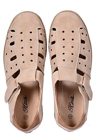 Heren mocassins leer voering premium klittenband