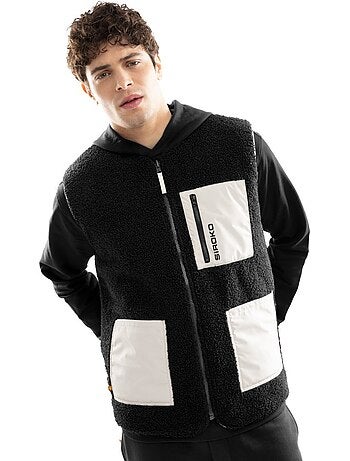 Heren omkeerbaar sherpa-gevoerd vest