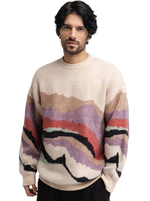 Heren oversized gebreide trui - Kiabi