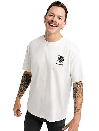 Heren oversized t-shirt met korte mouwen bikepacking
