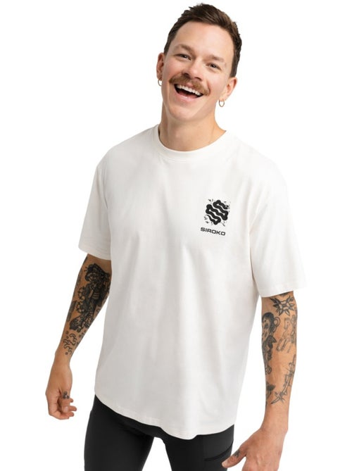 Heren oversized t-shirt met korte mouwen bikepacking - Kiabi
