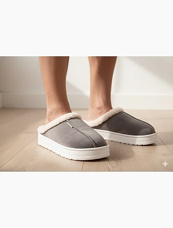 Heren pantoffels fluweel ribstof MU10121